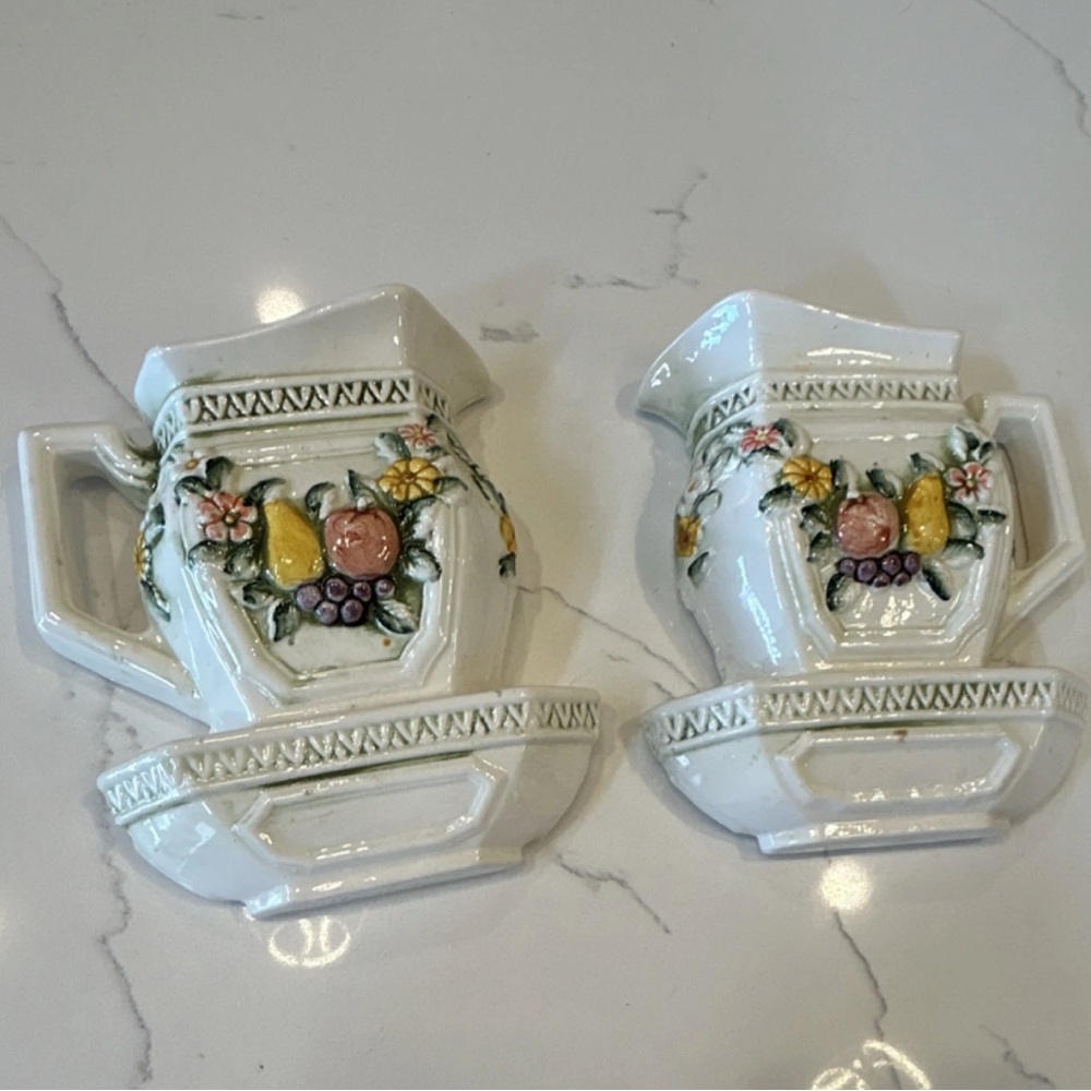 Lefton Ceramic Vintage Vase Hanging Kitchen Decor.